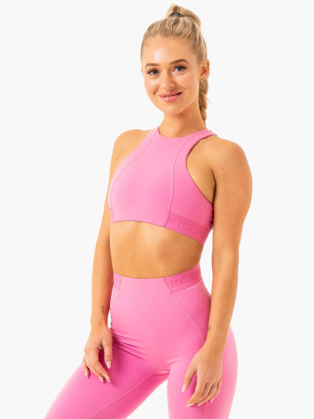 Level Up High Impact Sports Bra - Pink Clothing Ryderwear 