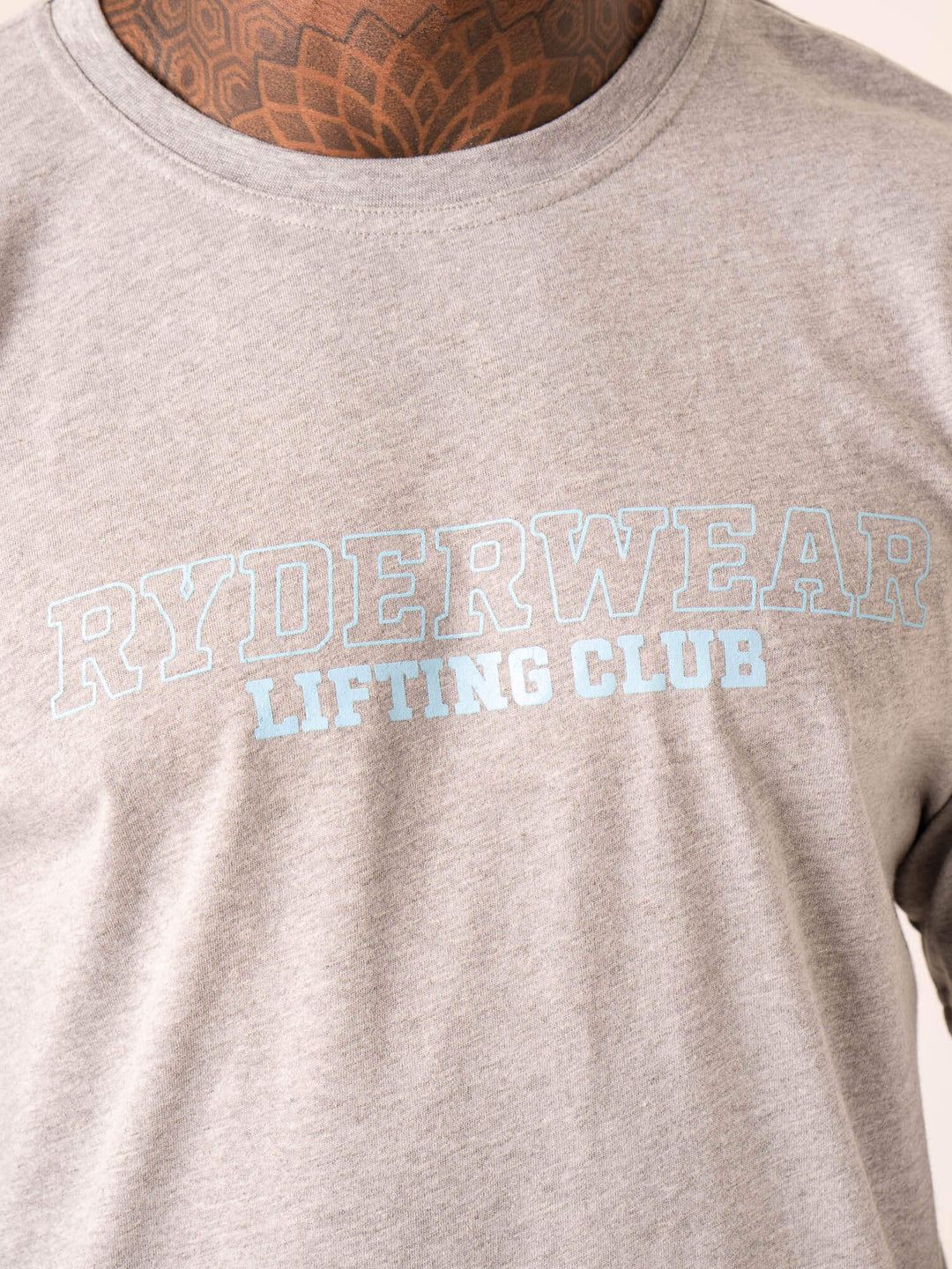 Lifting Club T-Shirt - Grey Marl Clothing Ryderwear 