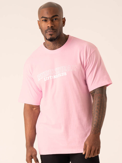 Ryderwear Mens Lifting Club T-Shirt - Pink XL