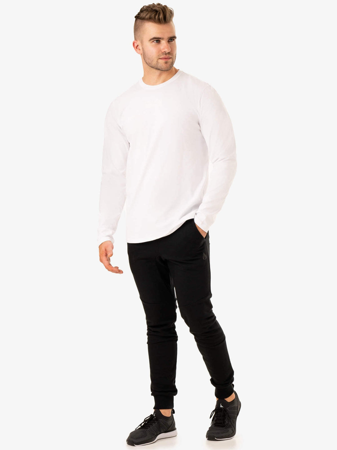 Limitless Long Sleeve T-Shirt - White Clothing Ryderwear 