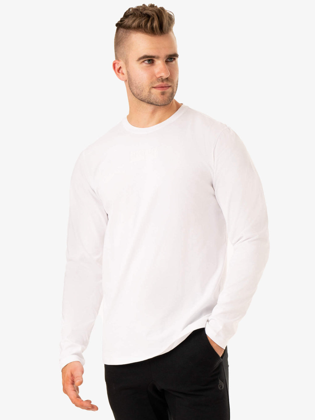 Limitless Long Sleeve T-Shirt - White Clothing Ryderwear 