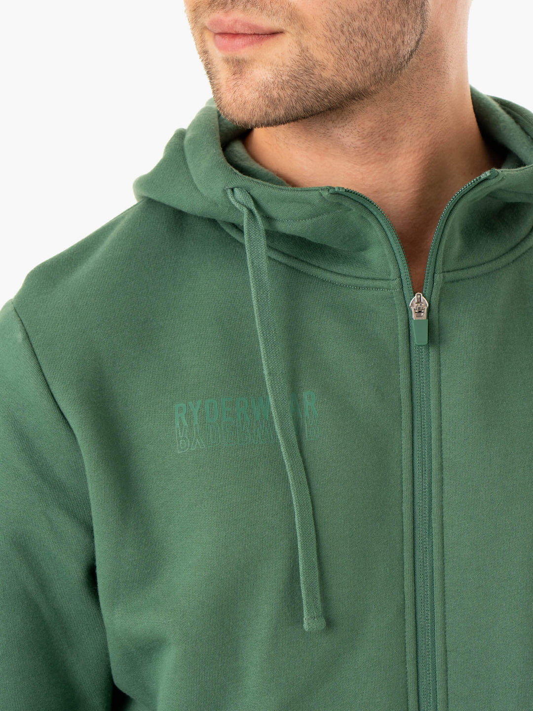 Limitless Zip Up Jacket - Forest Green Clothing Ryderwear 