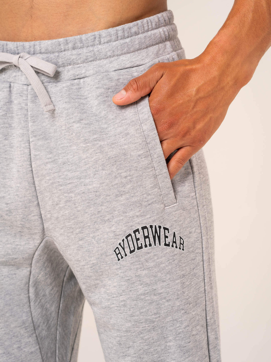 Men's Collegiate Track Pant - Grey Marl Clothing Ryderwear 