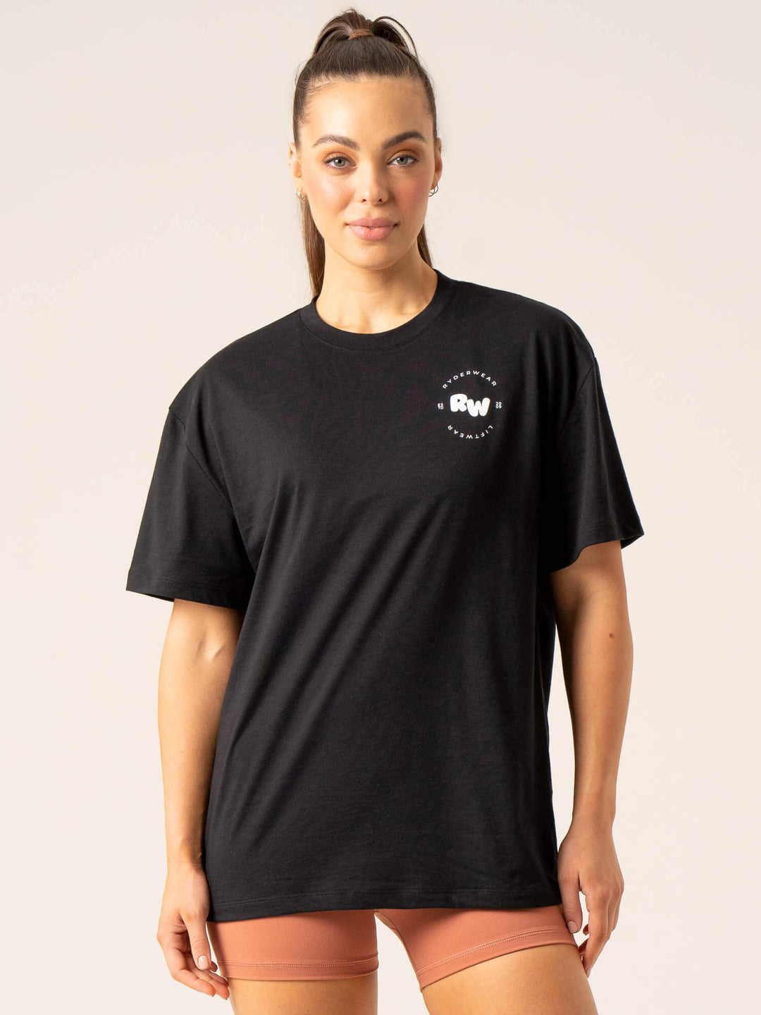 Momentum Oversized T-Shirt - Black Clothing Ryderwear 