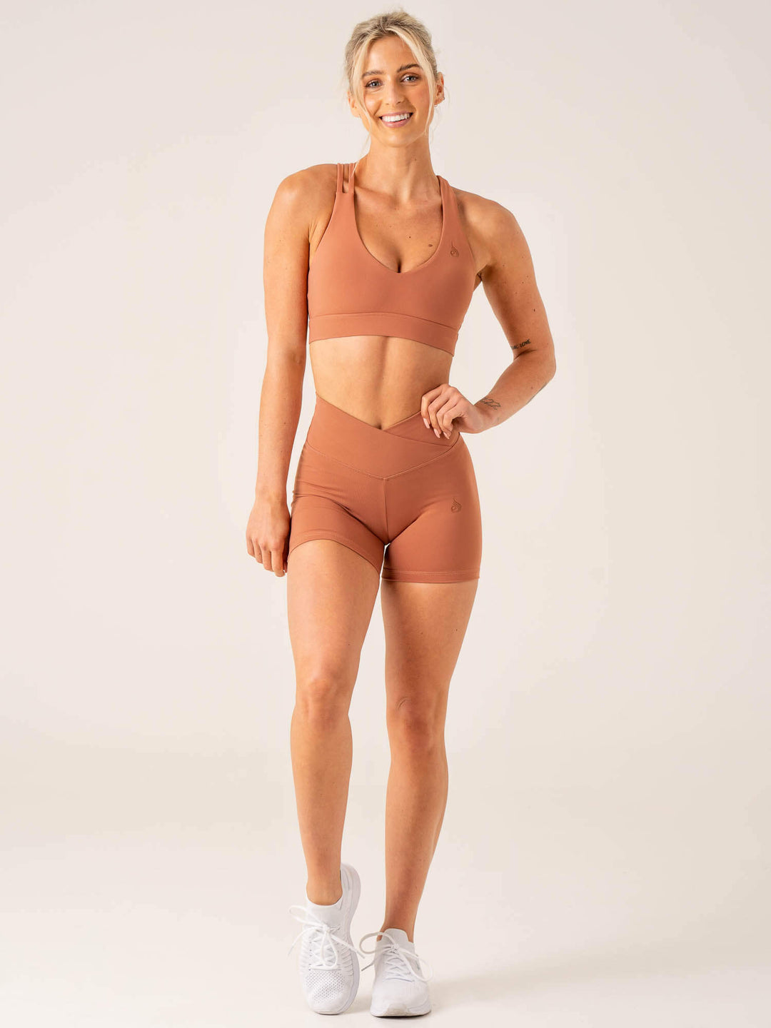 Momentum V-Neck Sports Bra - Clay Clothing Ryderwear 