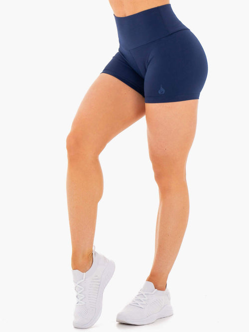 Motion High Waisted Shorts Navy