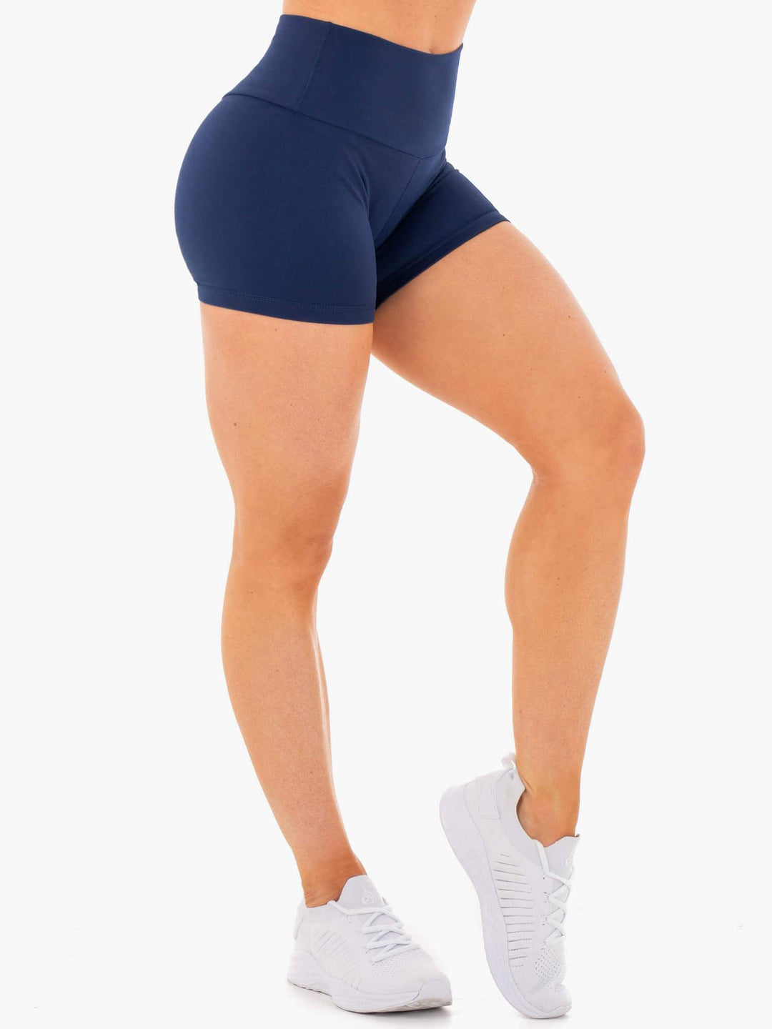 Motion High Waisted Shorts - Navy Clothing Ryderwear 