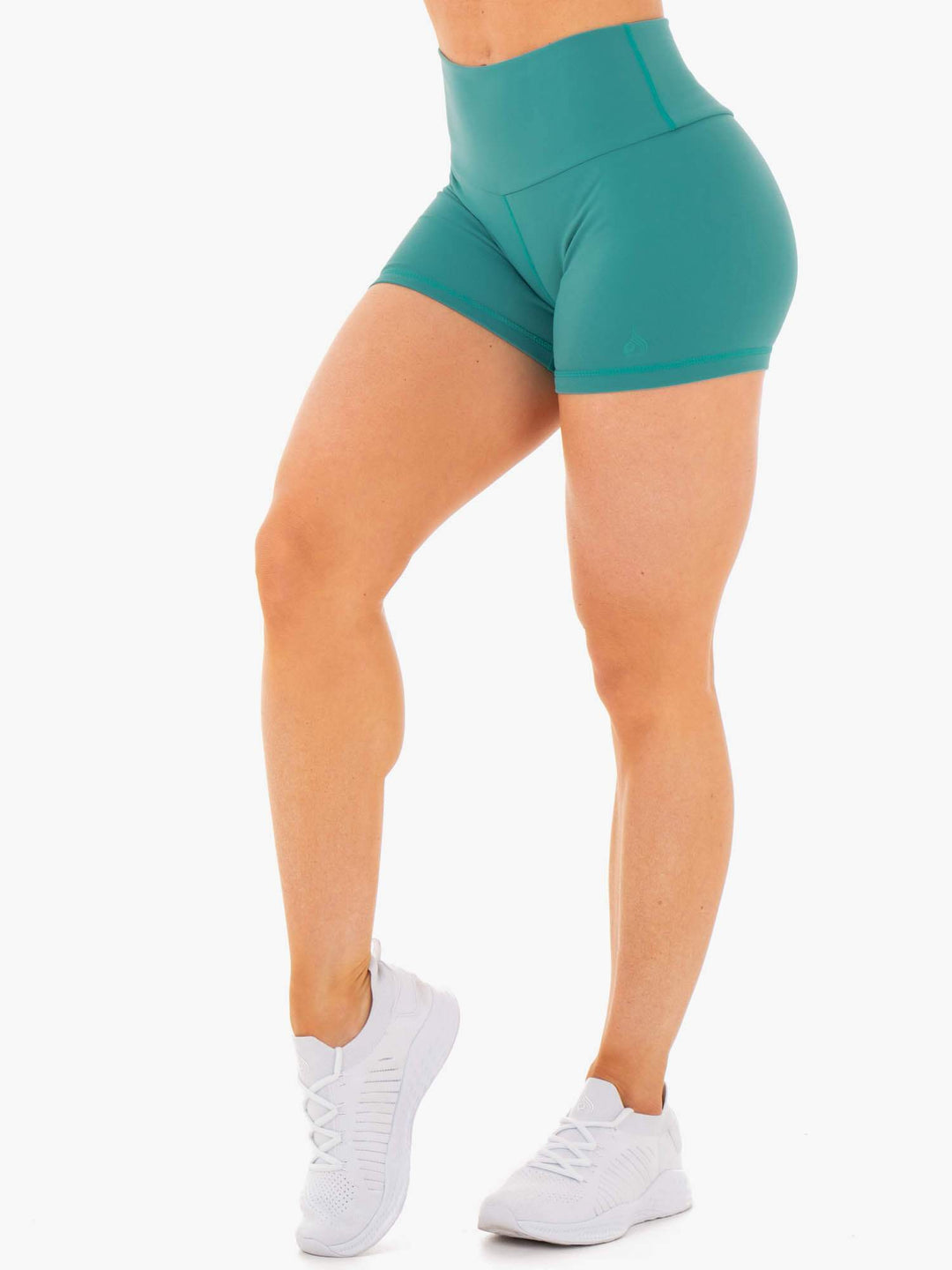 Motion High Waisted Shorts - Teal Clothing Ryderwear 