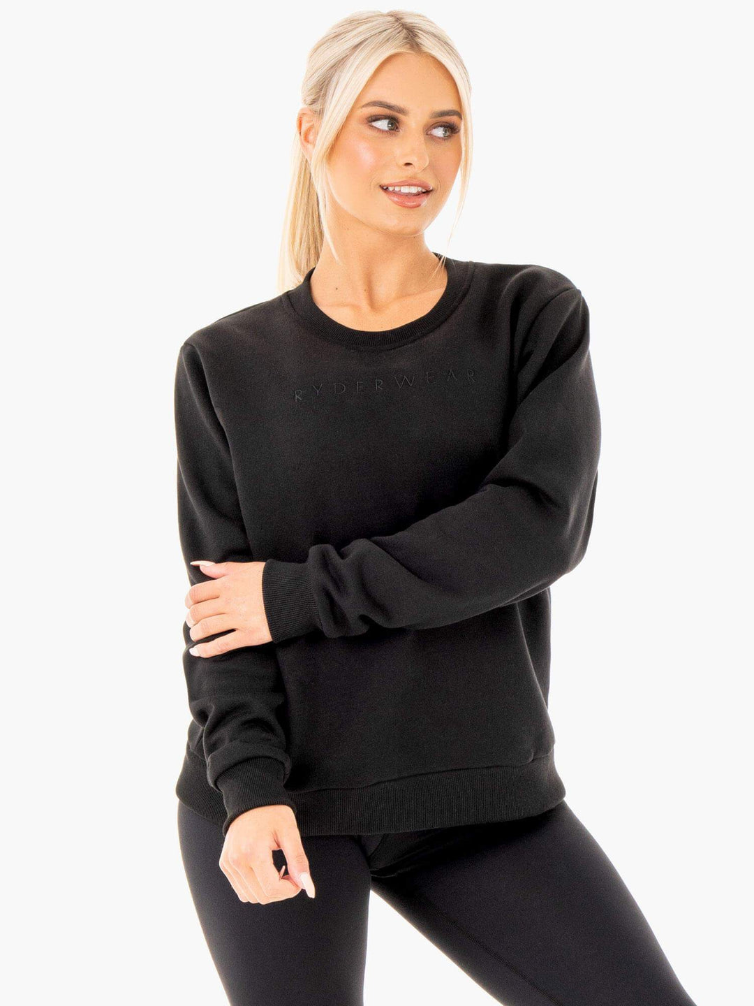 Motion Oversized Sweater - Black - Ryderwear