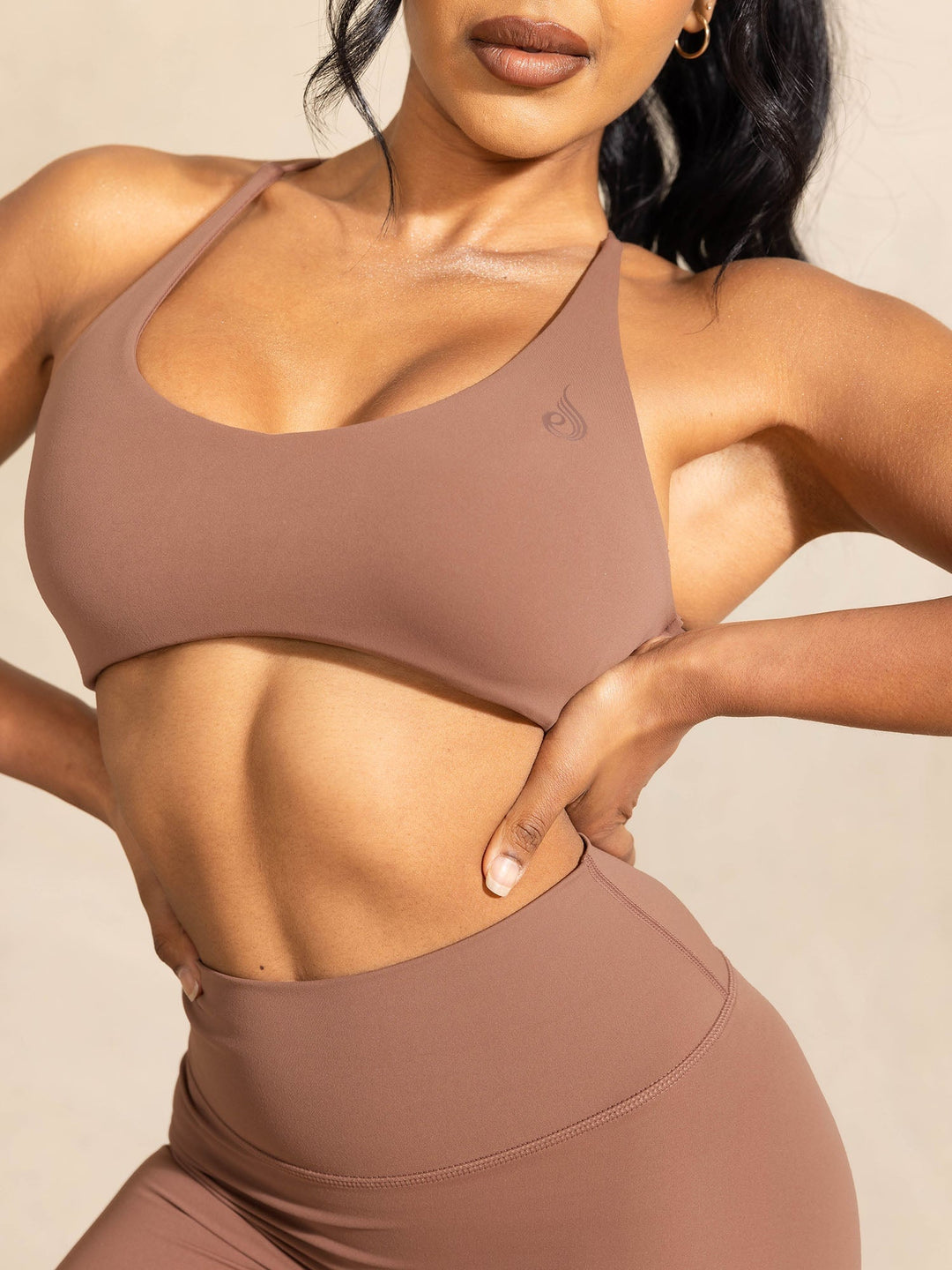 NKD Embody Sports Crop - Mocha Clothing Ryderwear 