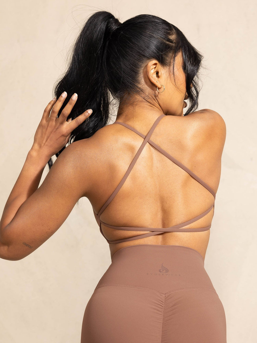 NKD Embody Sports Crop - Mocha Clothing Ryderwear 
