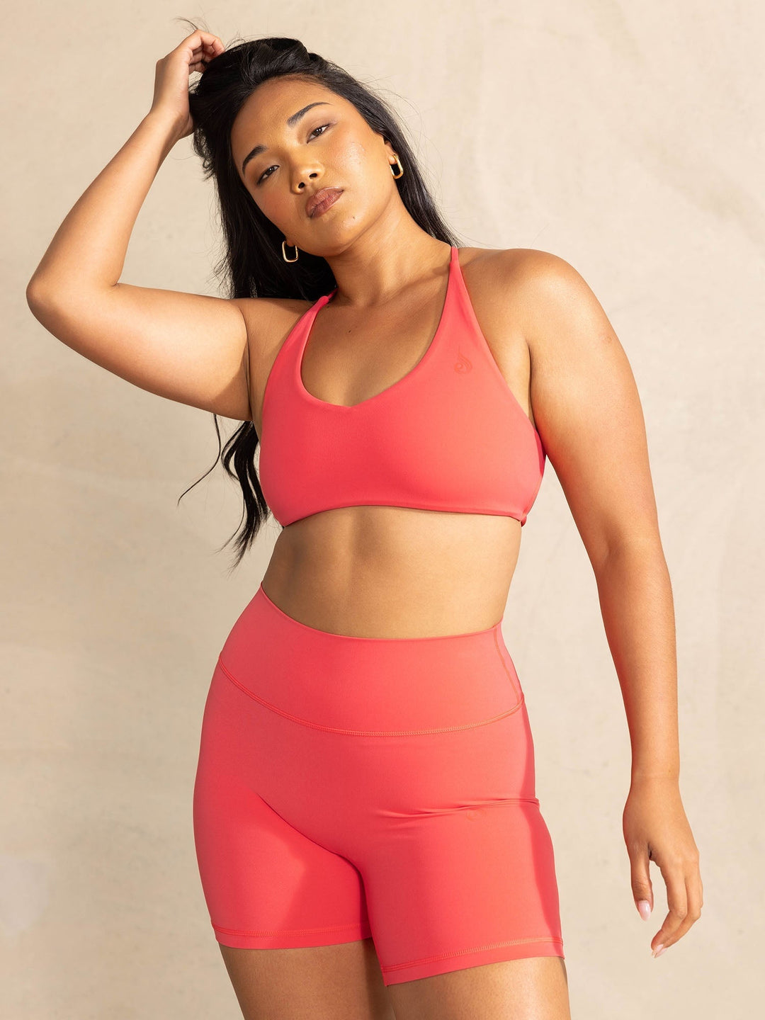 NKD Embody Sports Crop - Neon Salmon Clothing Ryderwear 