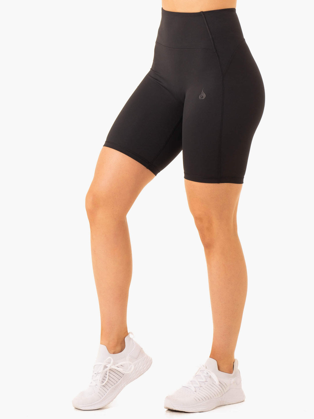 NKD Frame High Waisted Bike Shorts - Black - Ryderwear