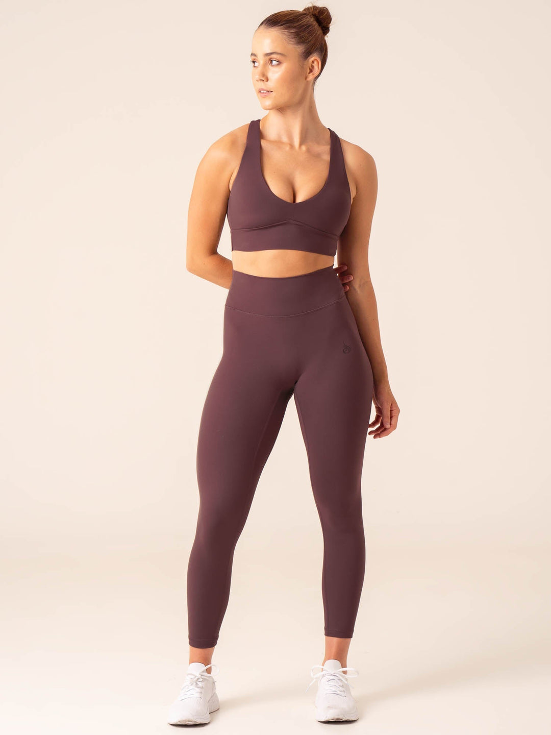 NKD High Waisted Scrunch Leggings - Plum Clothing Ryderwear 