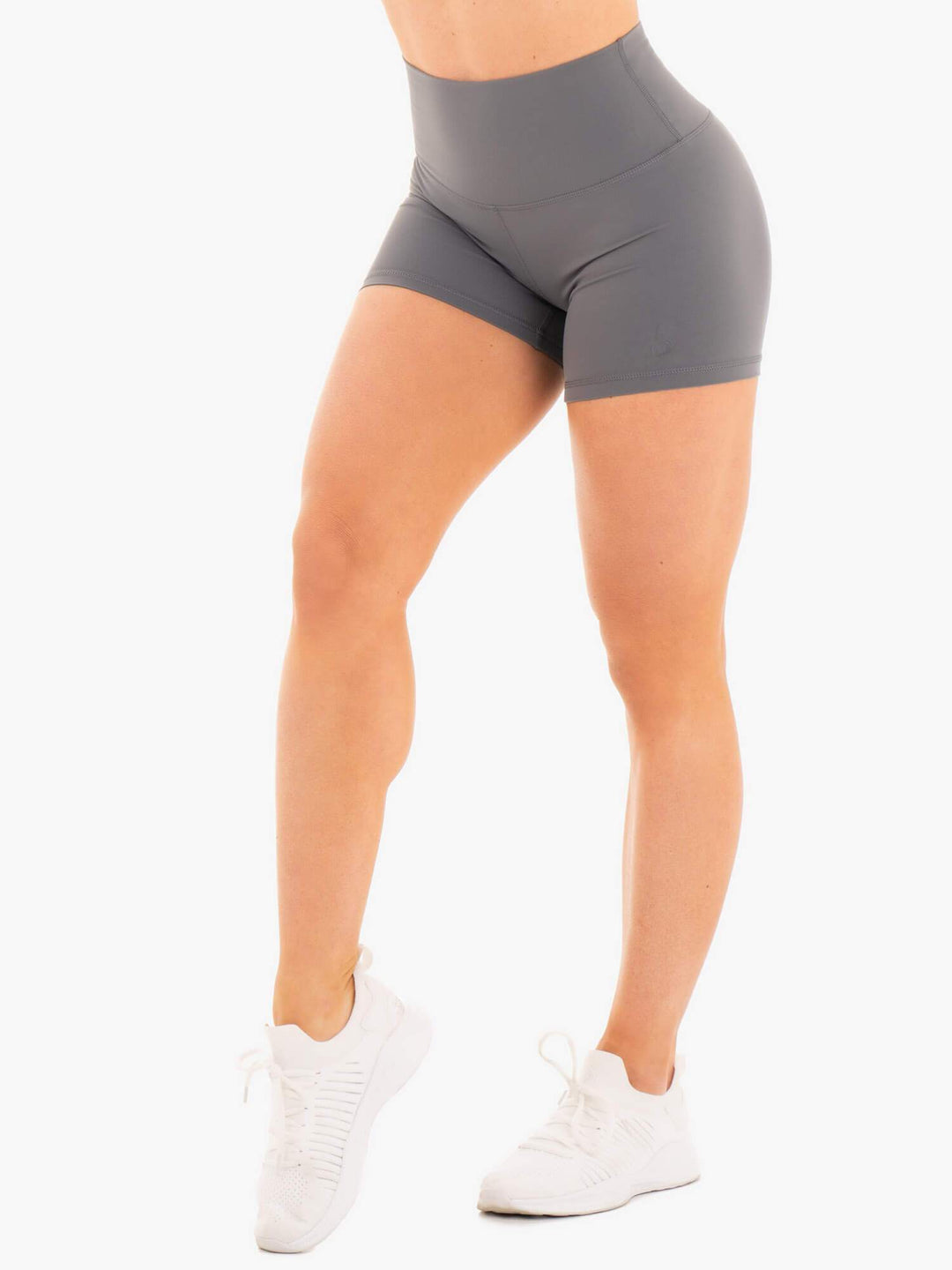 NKD High Waisted Shorts - Charcoal Clothing Ryderwear 