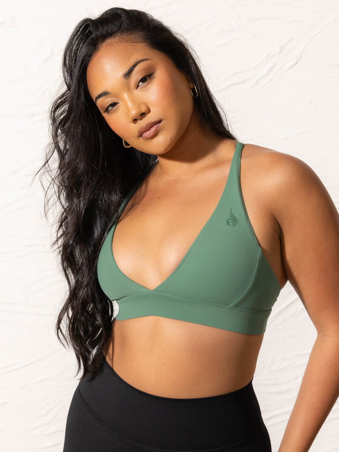 NKD Low Neck Sports Bra - Forest Green Clothing Ryderwear 