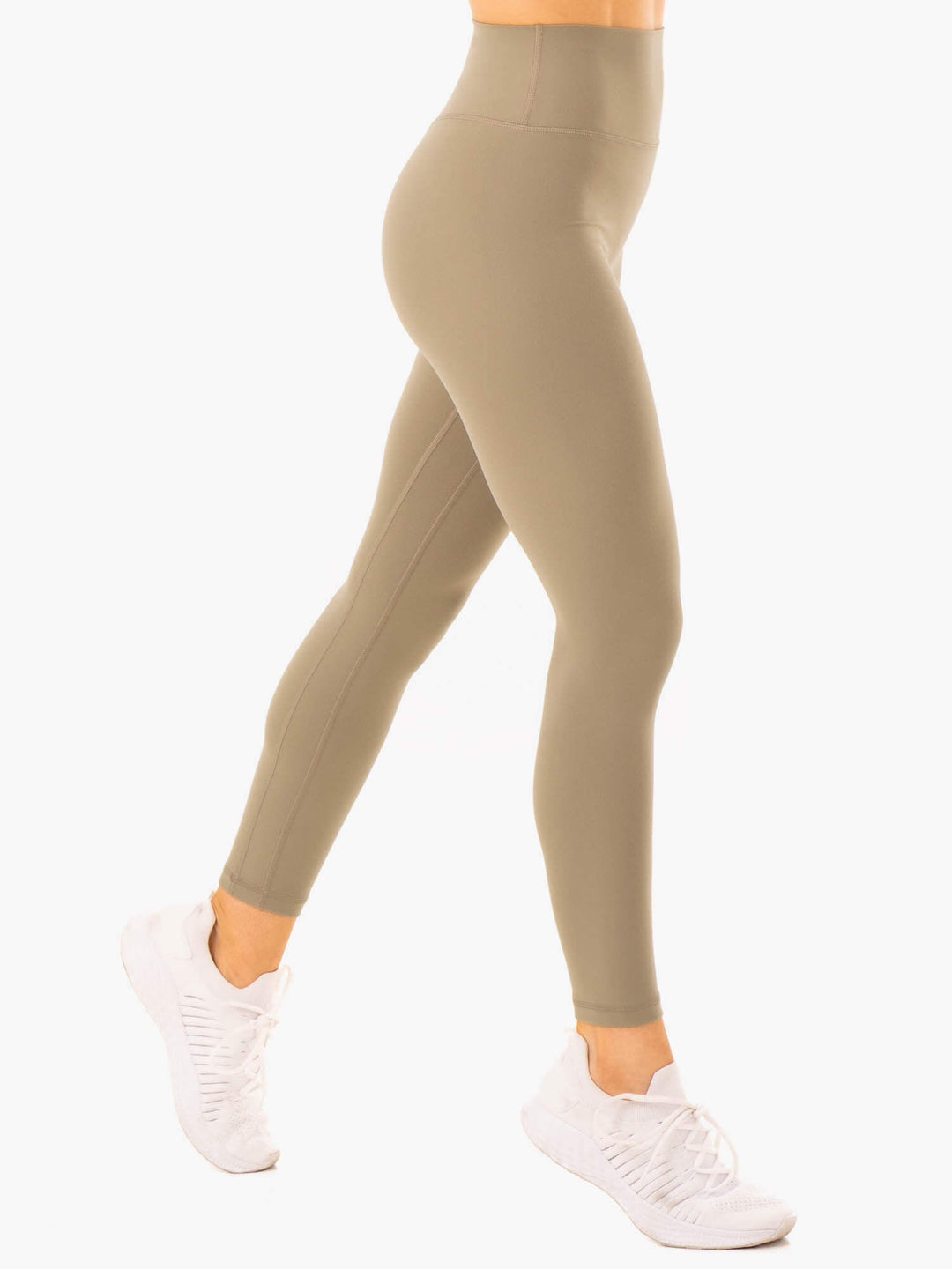 NKD Refine High Waisted Leggings - Khaki Clothing Ryderwear 
