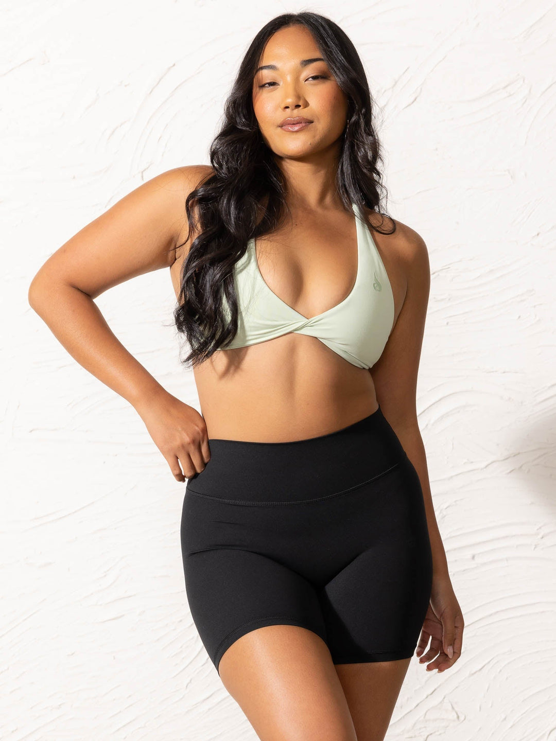 NKD Twist Sports Bra - Cucumber Clothing Ryderwear 