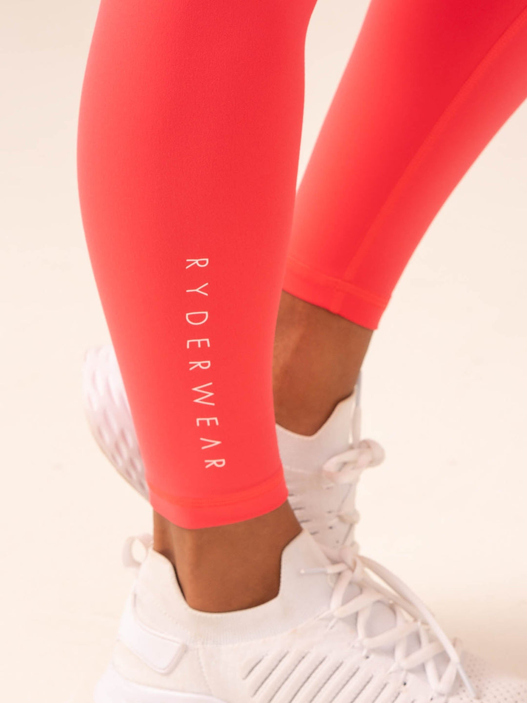 NKD V Scrunch Leggings - Neon Salmon Clothing Ryderwear 
