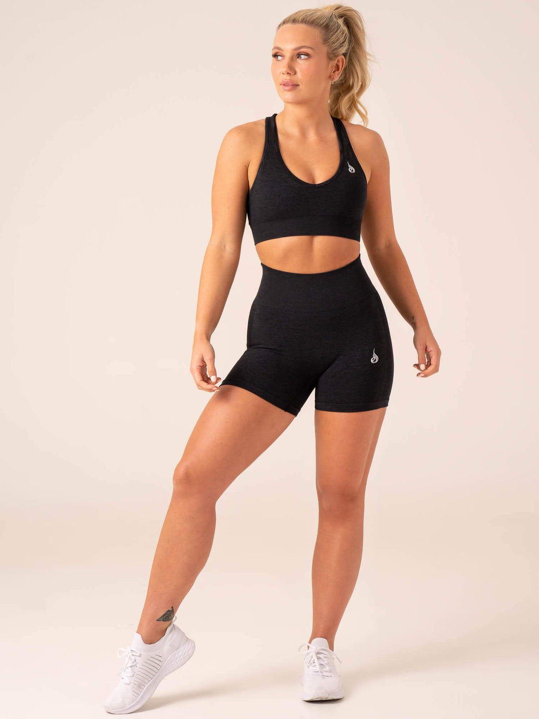 Ombre Seamless Shorts - Black Marl Clothing Ryderwear 