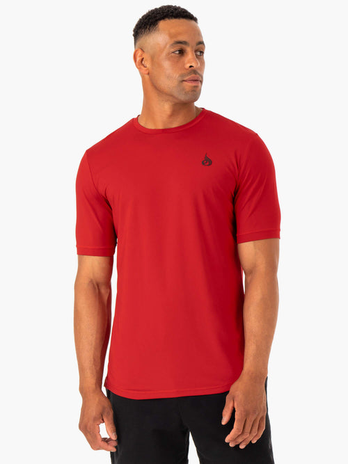 Optimal Mesh T-Shirt Red