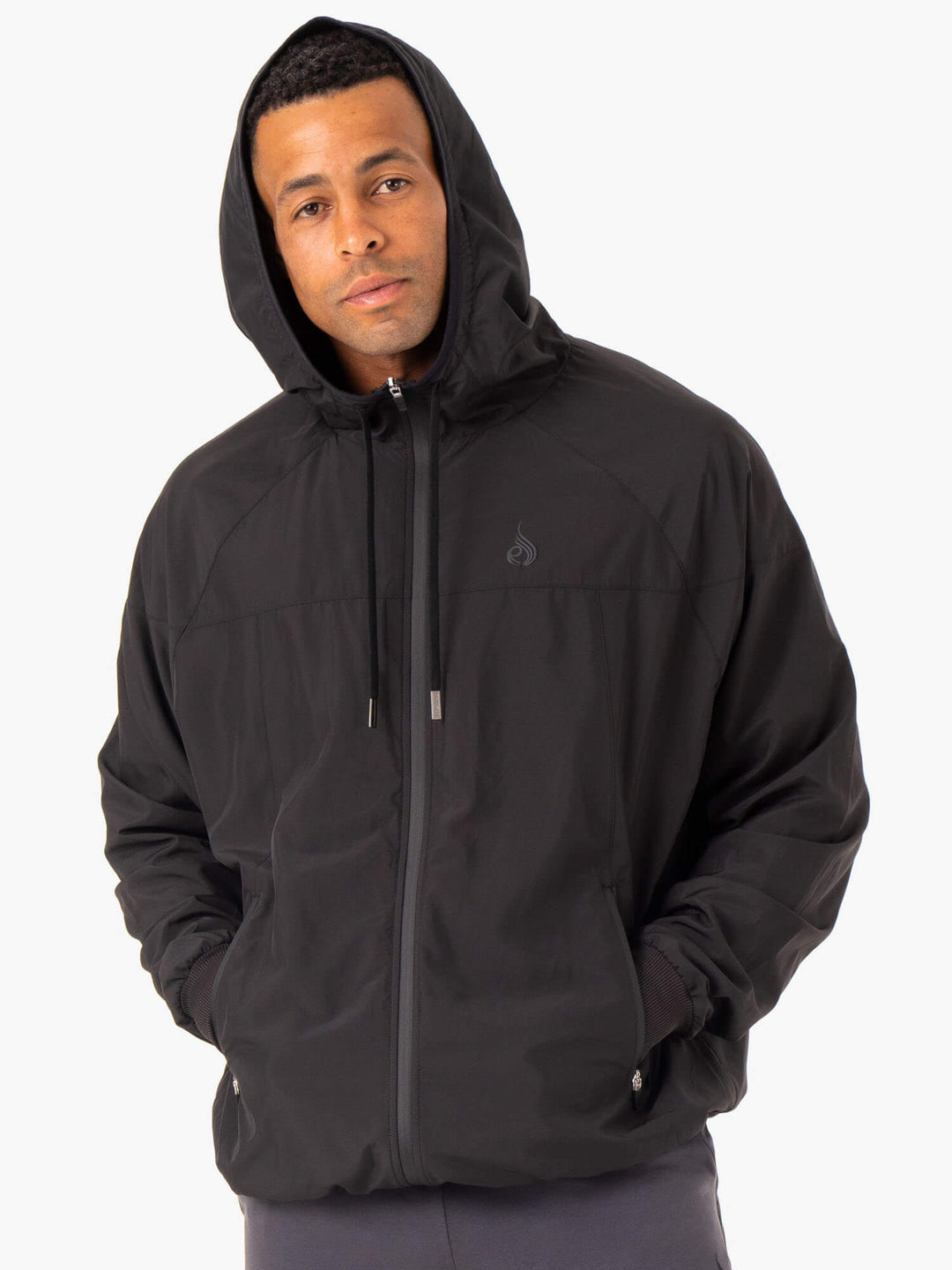 Optimal Windbreaker Jacket - Black Clothing Ryderwear 