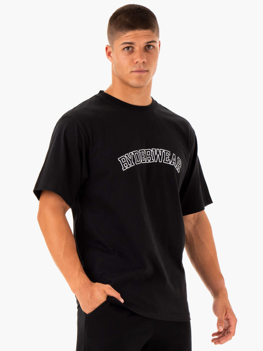 baggy black dress shirt RELAXED FIT FLOWY SHIRT - Black