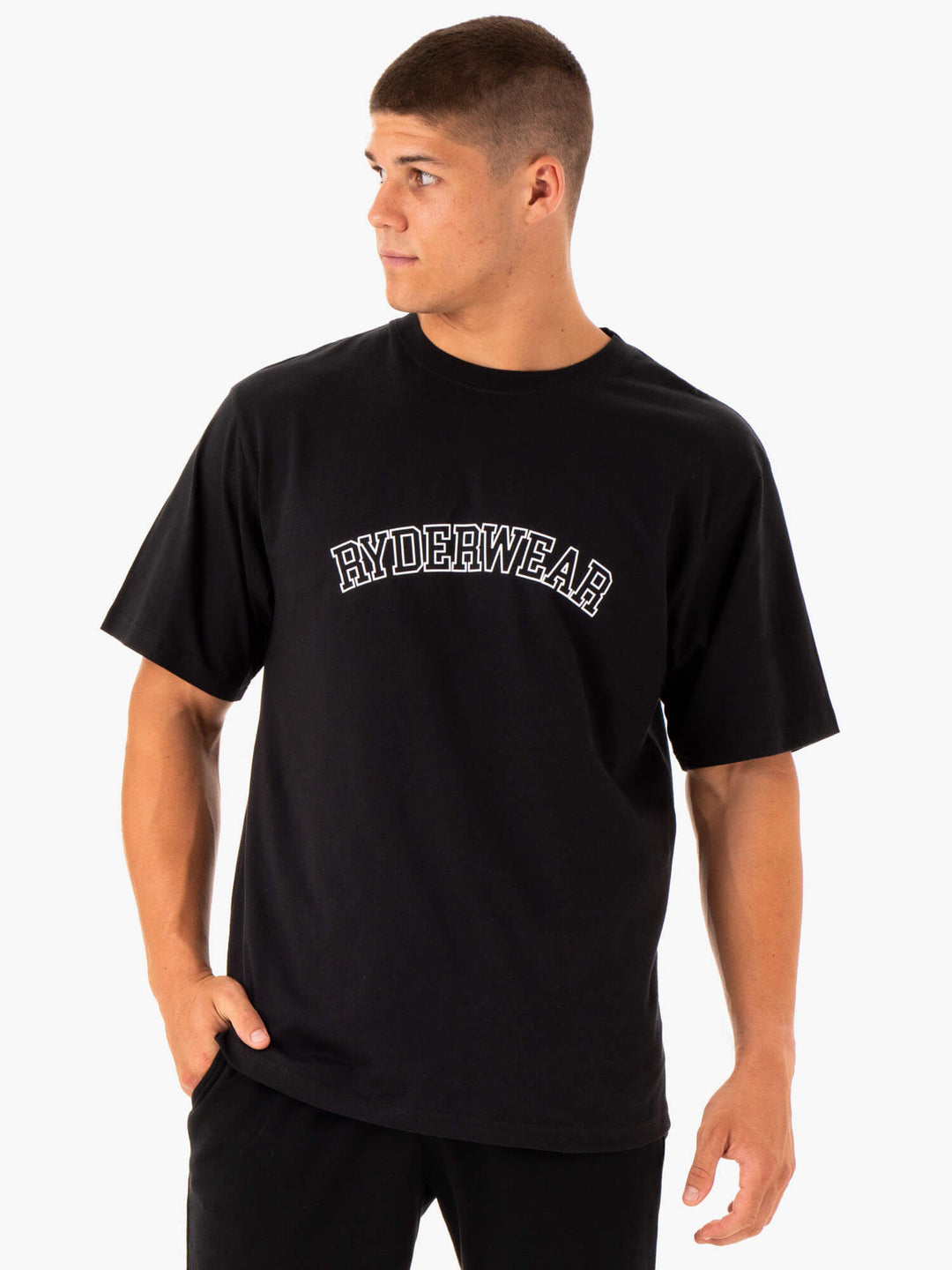 Oversized T-Shirt - Black Clothing Ryderwear 