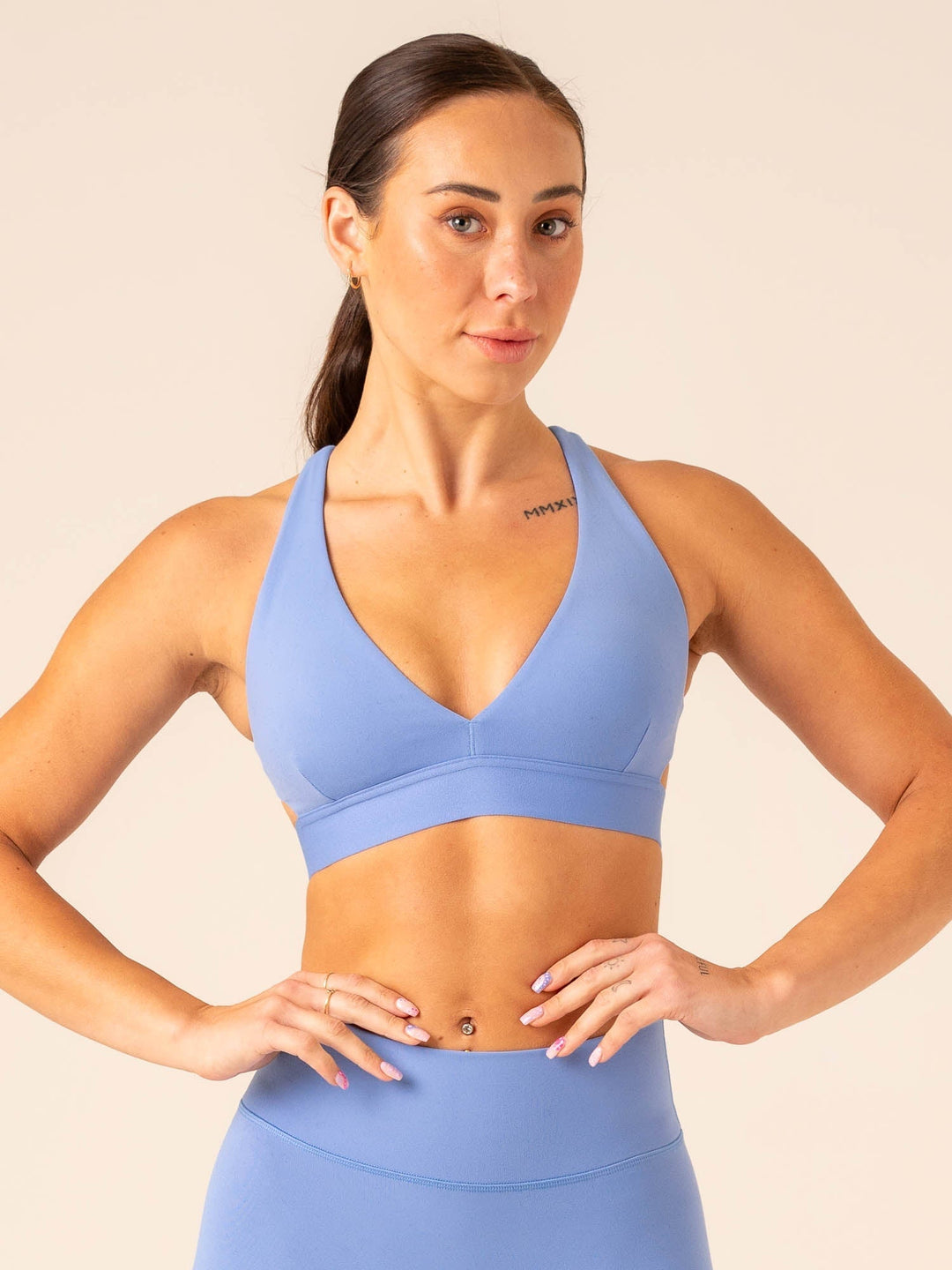 Prime Sports Bra - Cornflower Blue Clothing Ryderwear 