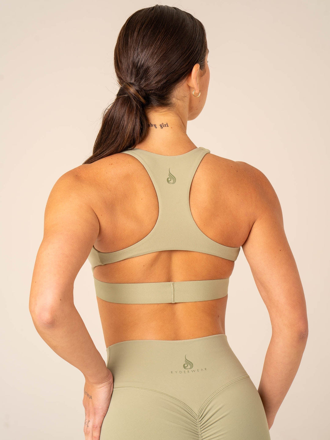Prime Sports Bra - Olive Clothing Ryderwear 