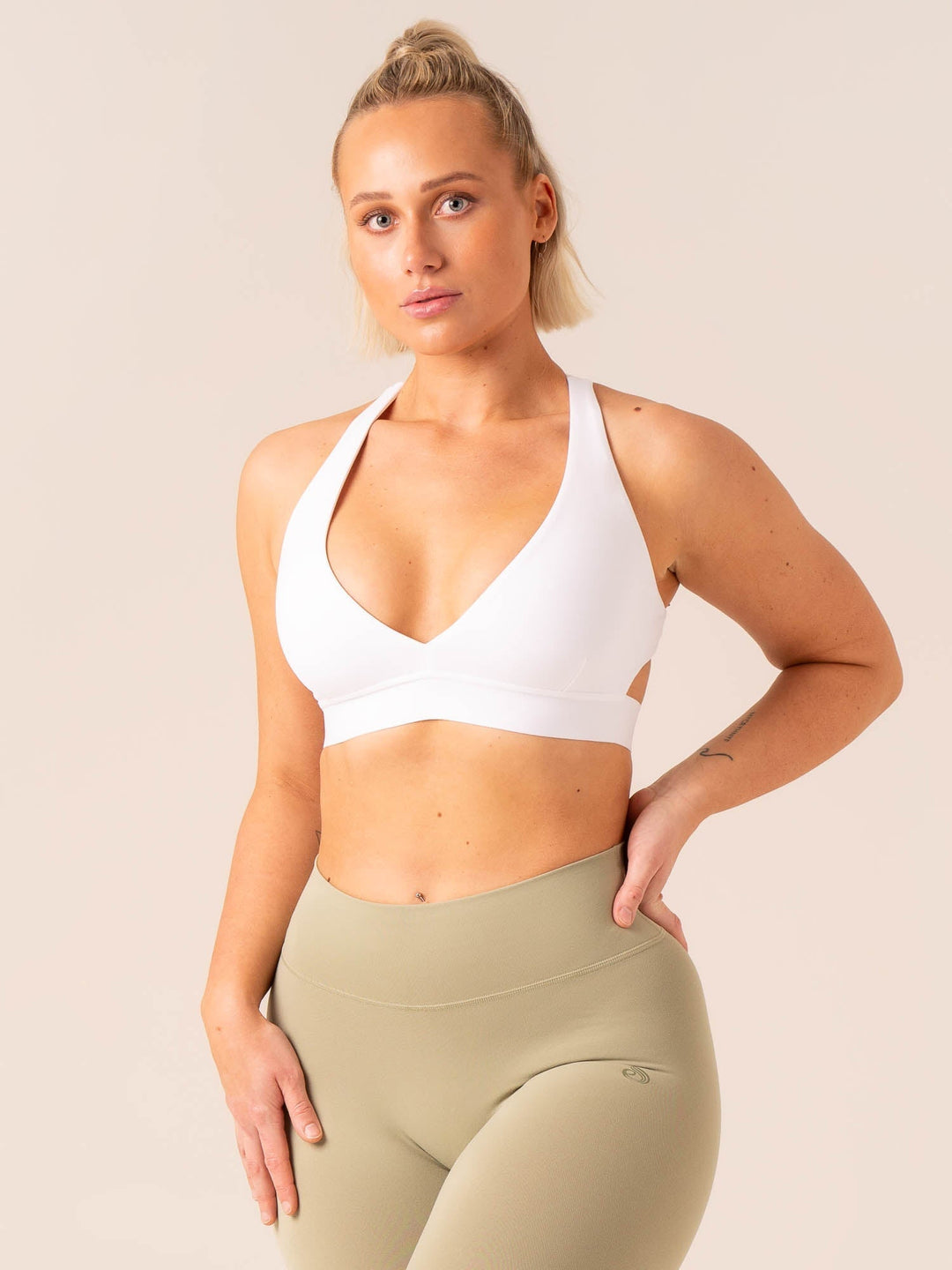 Prime Sports Bra - White Clothing Ryderwear 