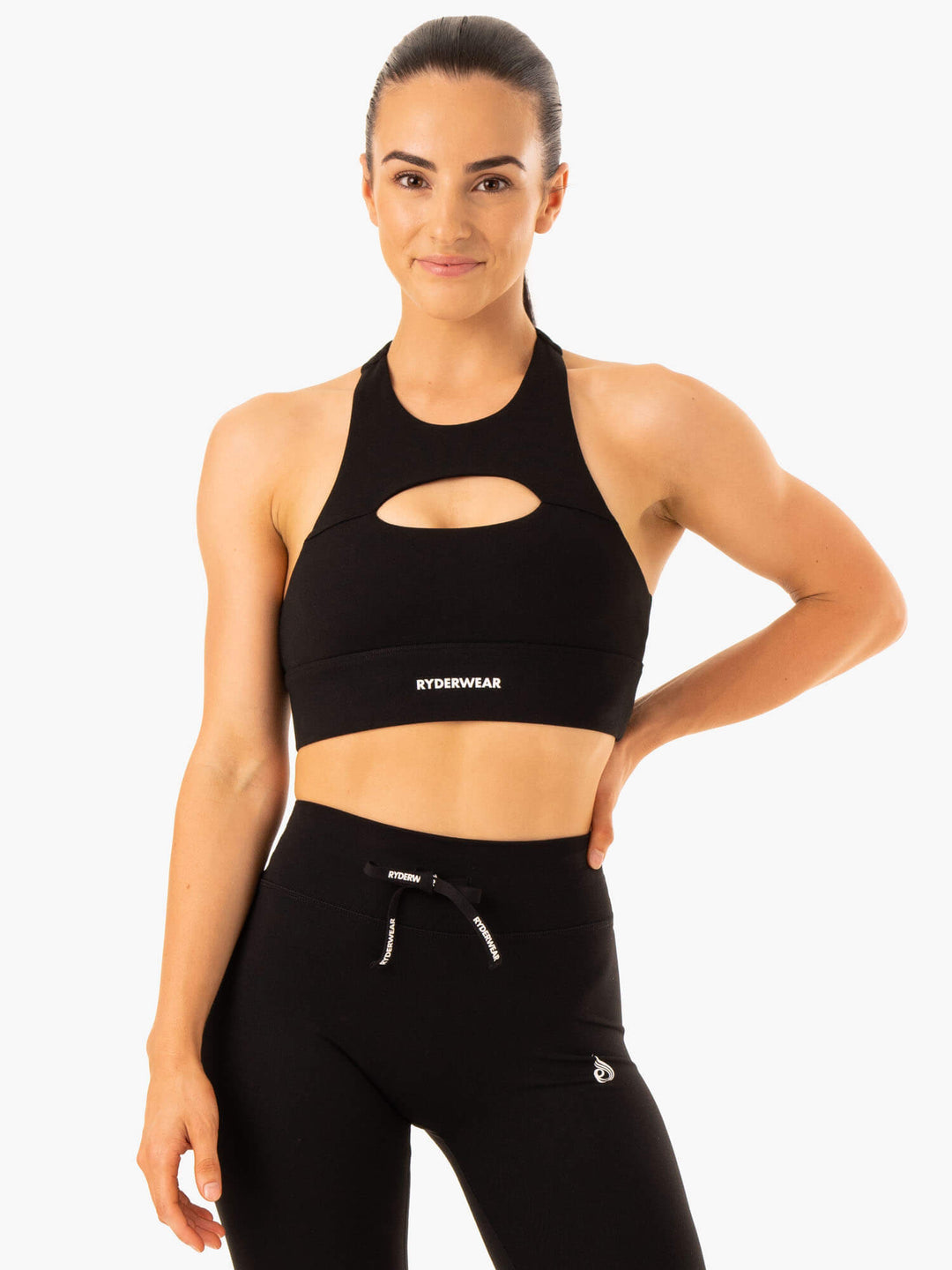 Replay Cut Out Sports Bra Black Ryderwear