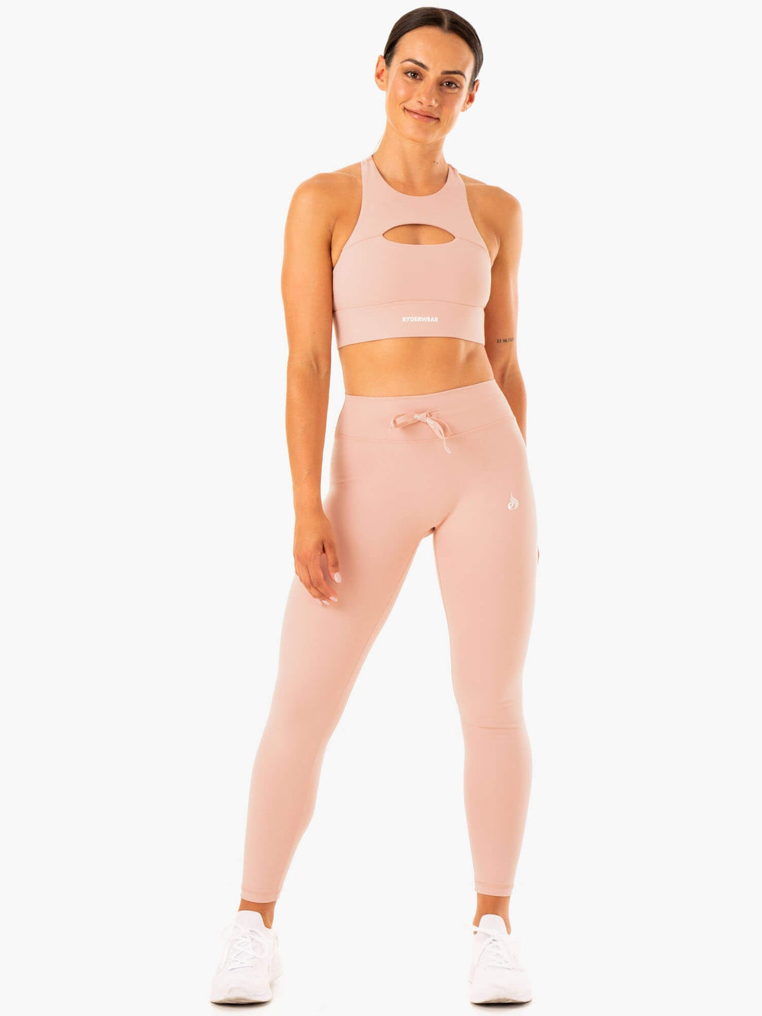 Replay High Waisted Leggings - Nude Clothing Ryderwear 