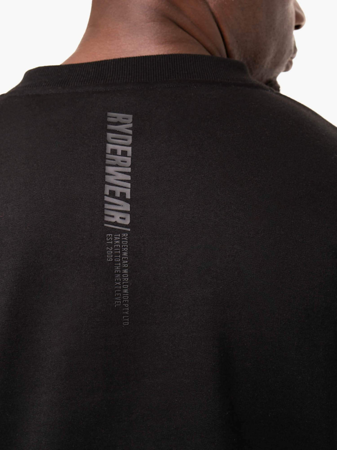 Reset Fleece Crew Neck - Black Clothing Ryderwear 