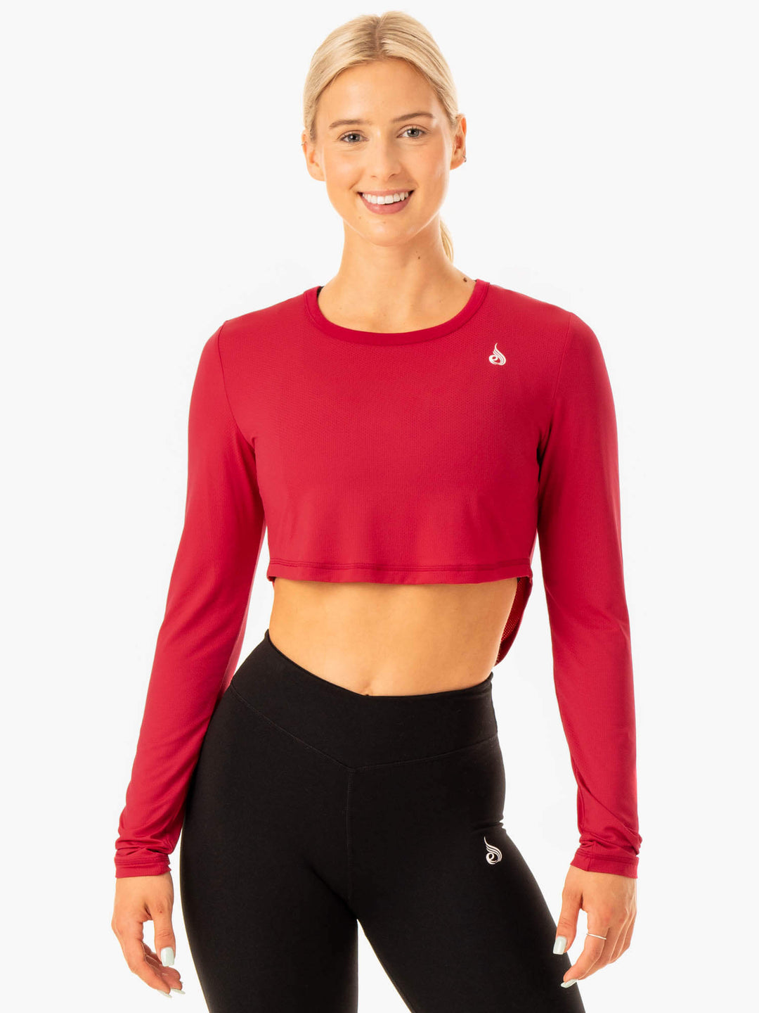 Revival Long Sleeve Mesh T-Shirt - Red Clothing Ryderwear 
