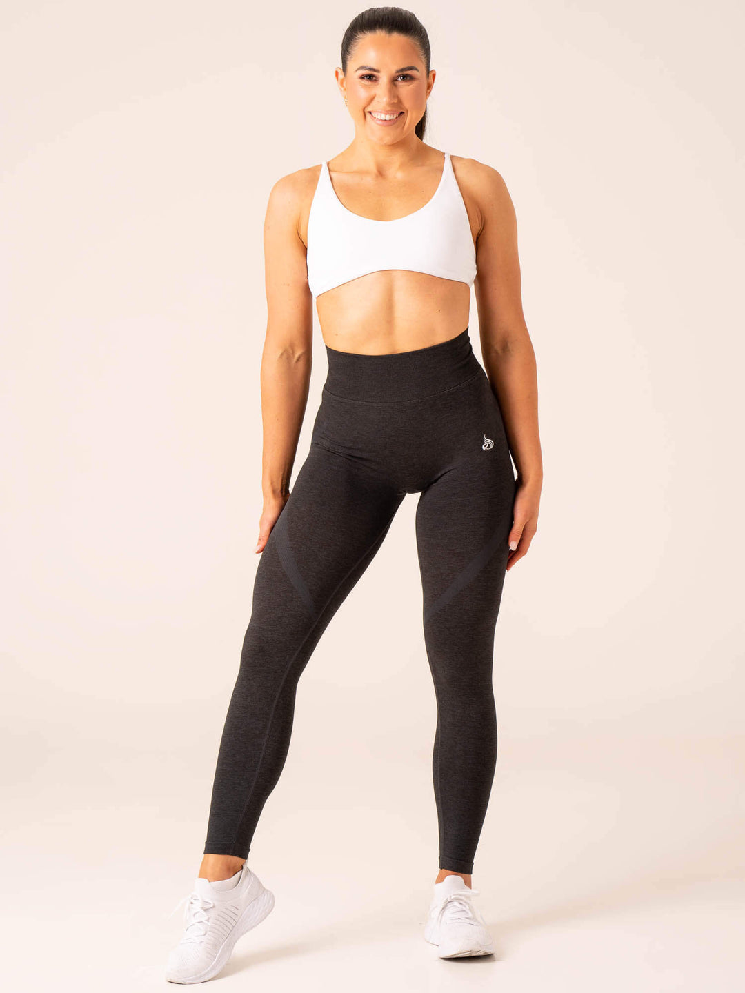 Sculpt Seamless Leggings - Black Marl Clothing Ryderwear 
