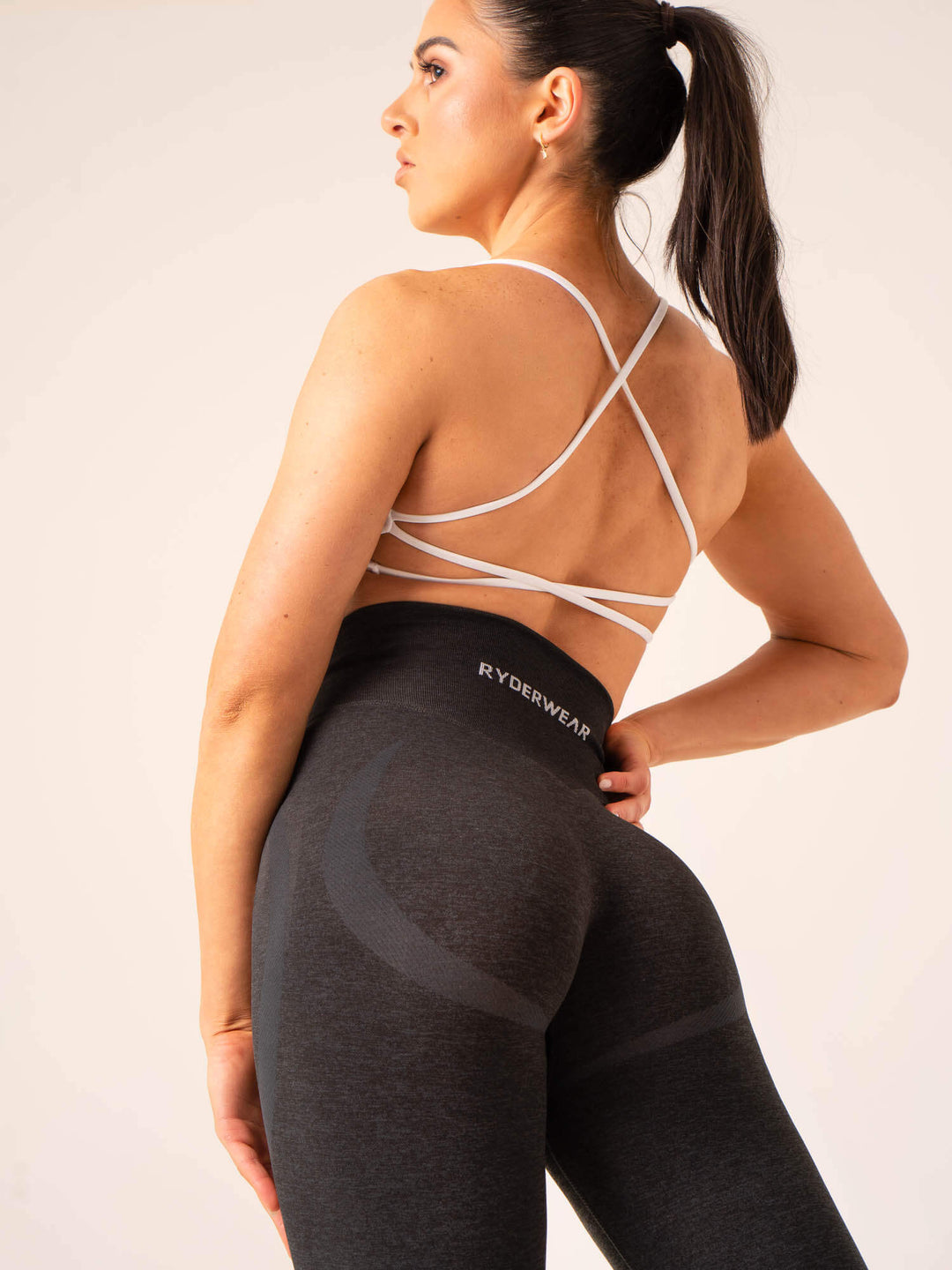 Sculpt Seamless Leggings - Black Marl Clothing Ryderwear 