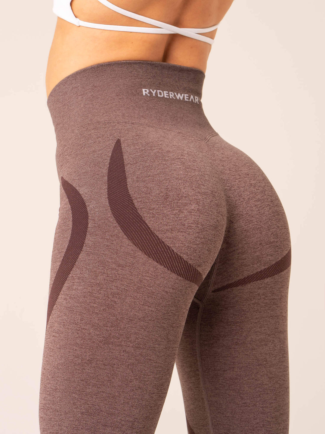 Sculpt Seamless Leggings - Chocolate Marl Clothing Ryderwear 