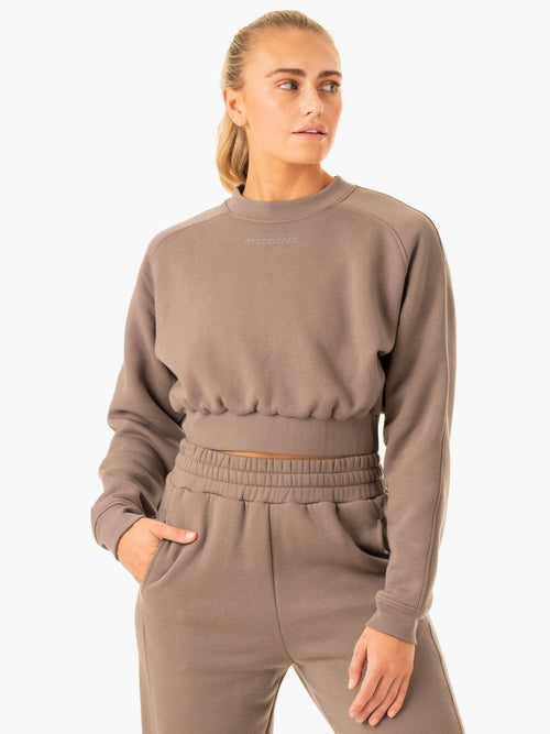 Sideline Sweater Taupe blue