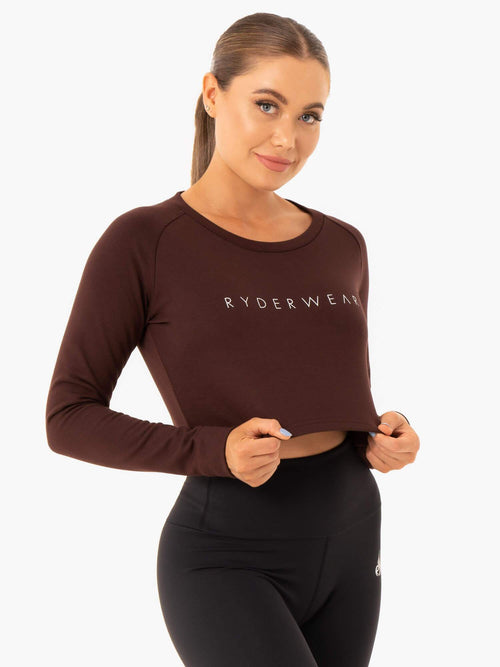 Staples Cropped Sweater Chocolate