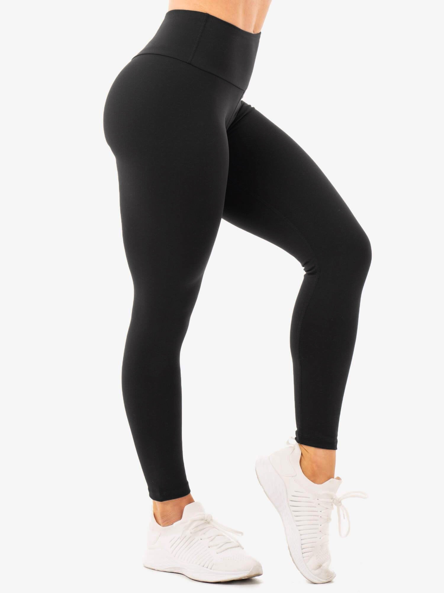 Staples High Waisted Leggings - Black - Ryderwear