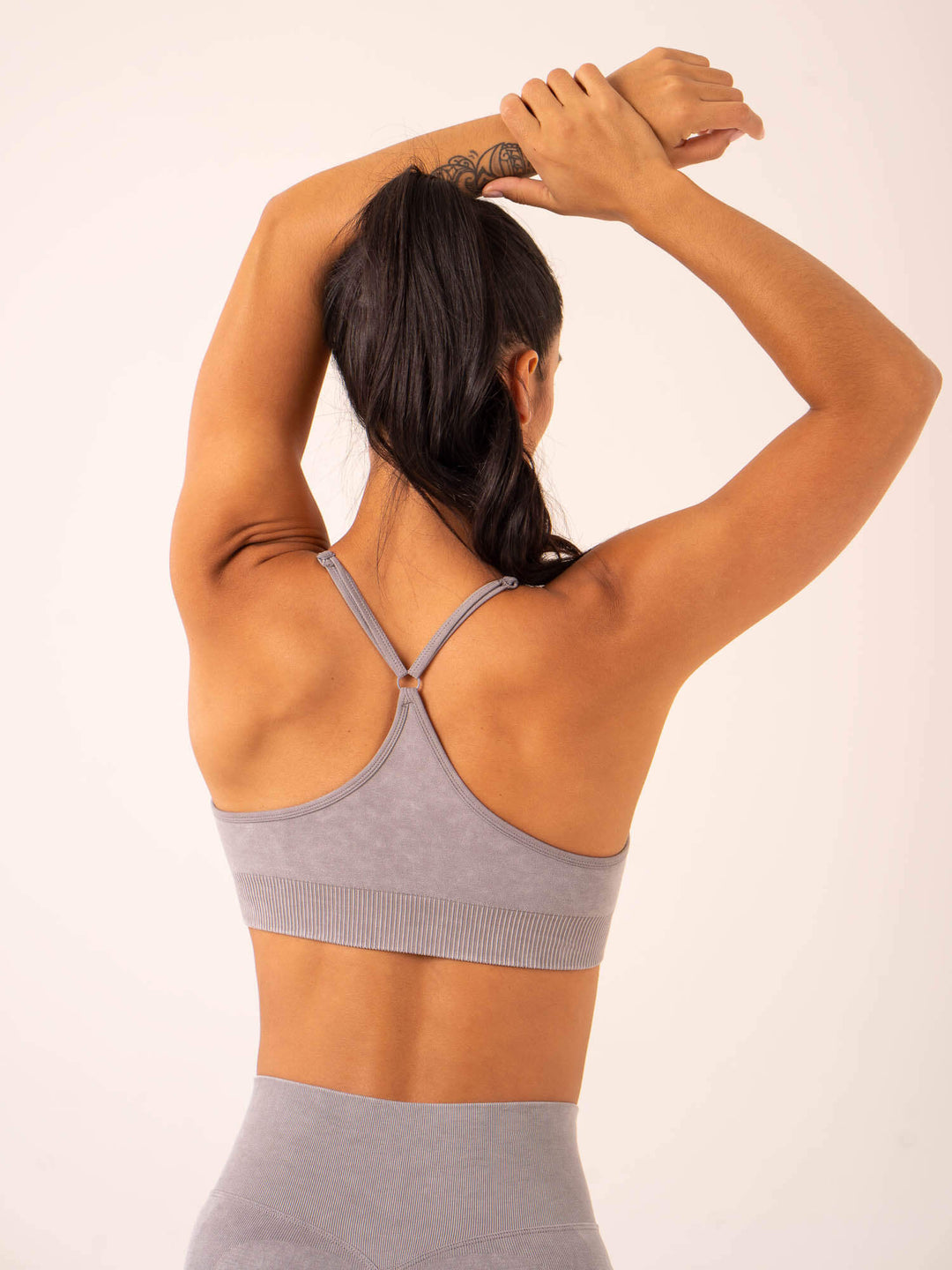 Stonewash Seamless Sports Bra - Grey Stonewash Clothing Ryderwear 