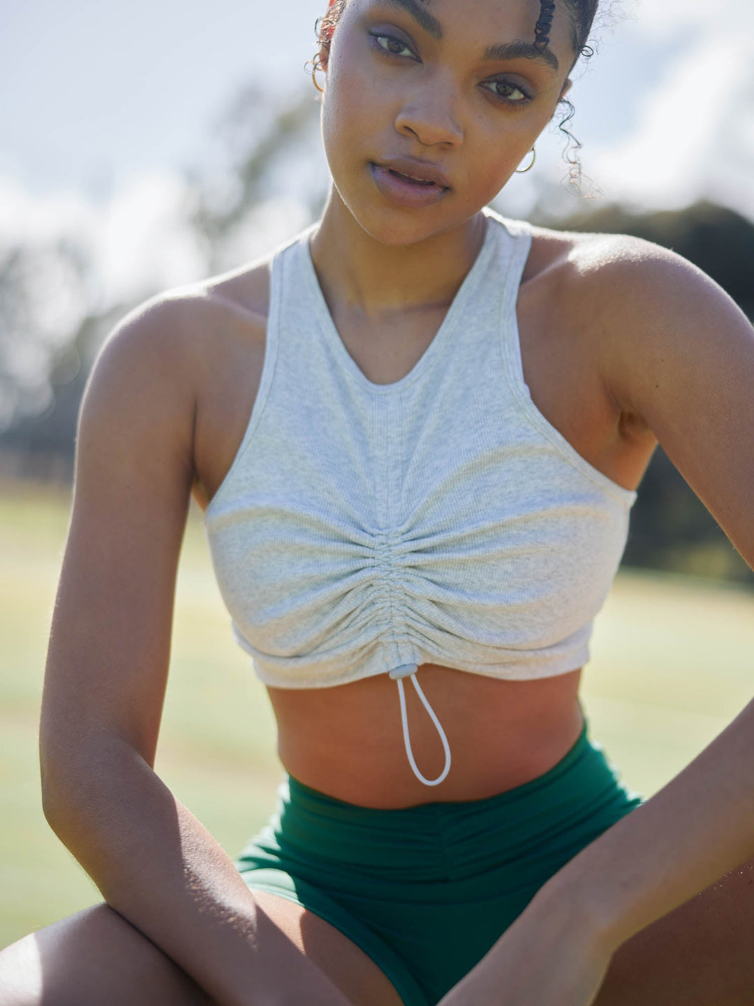 Tempo Rib Tank - Snow Grey Marl Clothing Ryderwear 