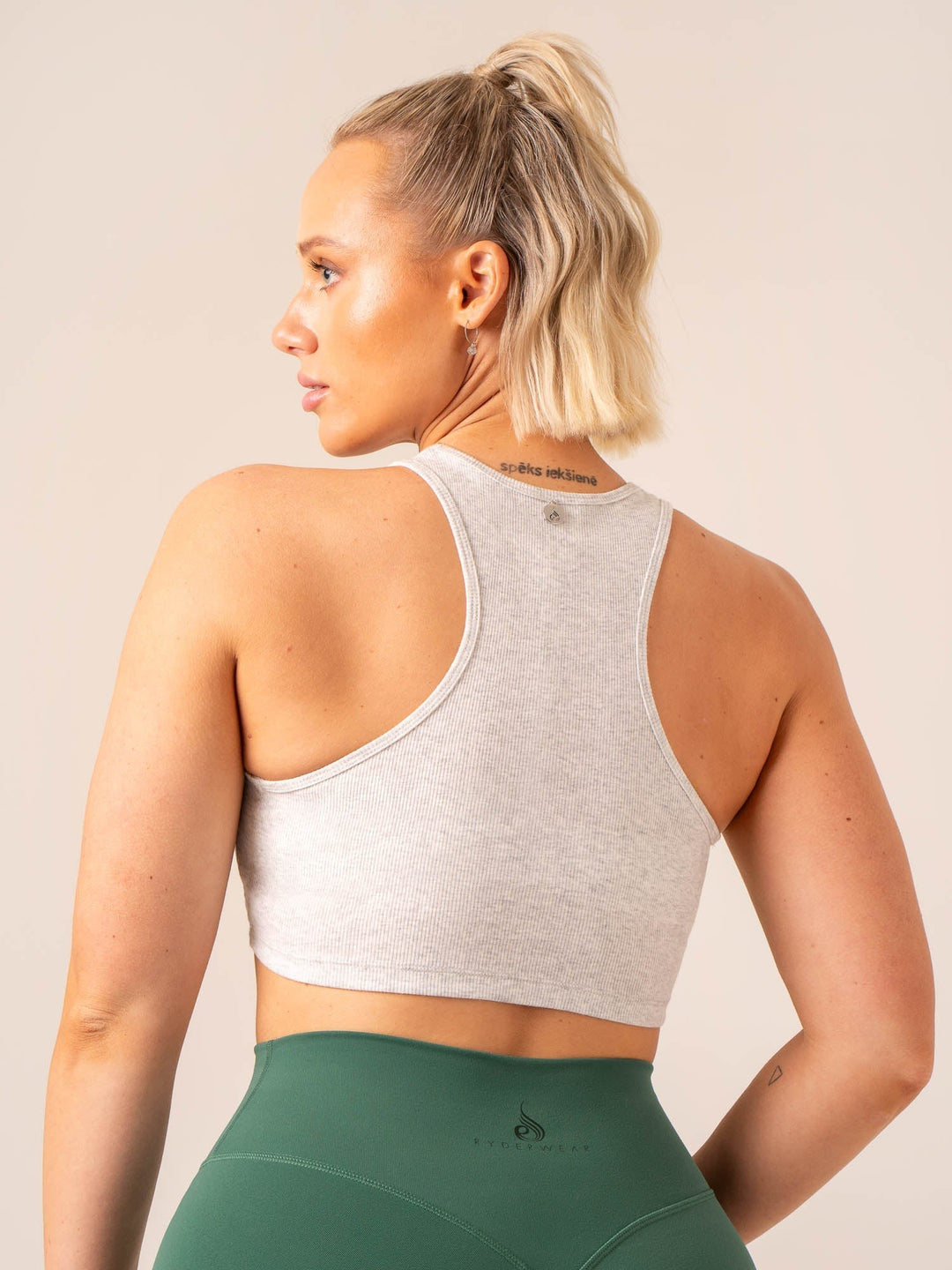 Tempo Rib Tank - Snow Grey Marl Clothing Ryderwear 