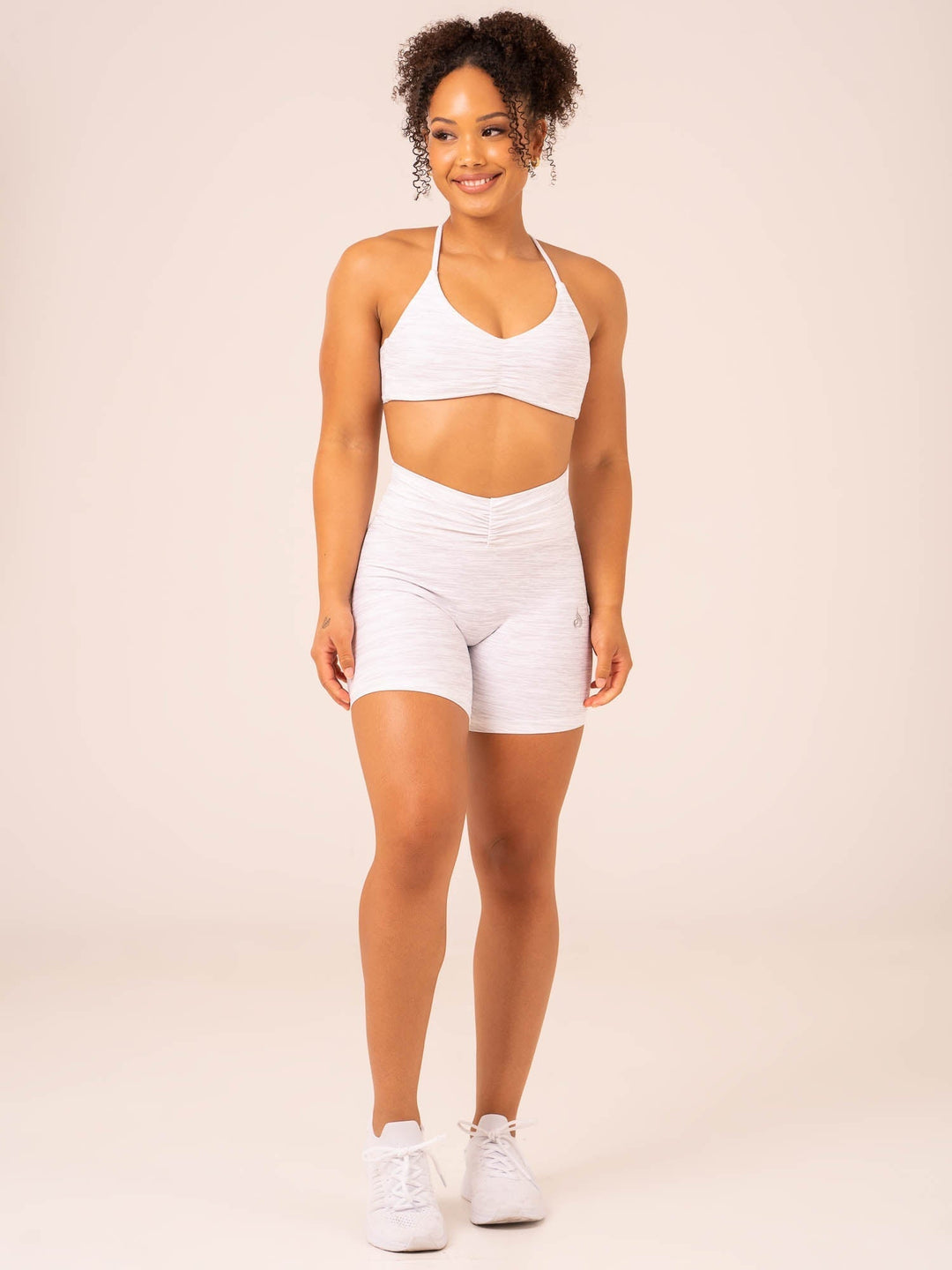 Tempo Sports Bra - Snow Grey Marl Clothing Ryderwear 