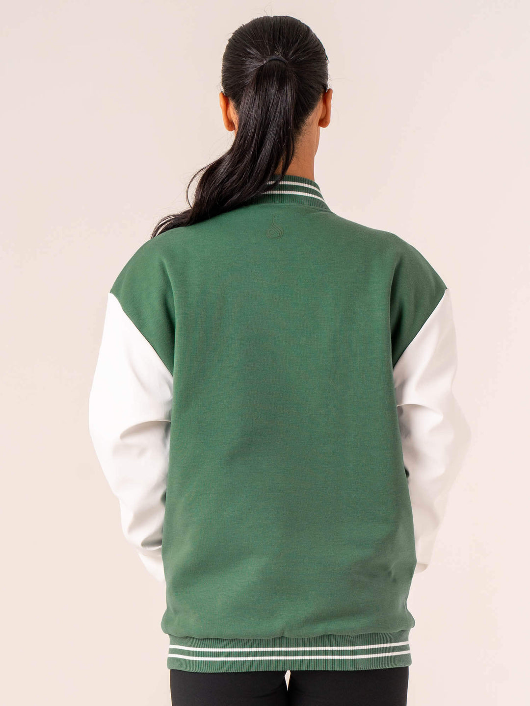 Varsity Bomber Jacket - Green/Vanilla - Ryderwear
