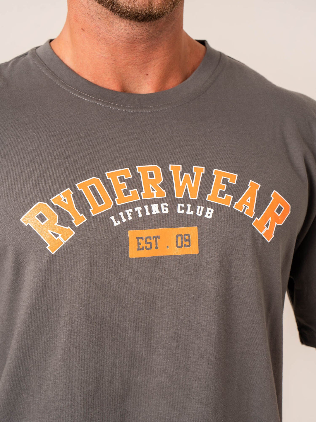 Varsity Oversized T-Shirt - Charcoal Clothing Ryderwear 