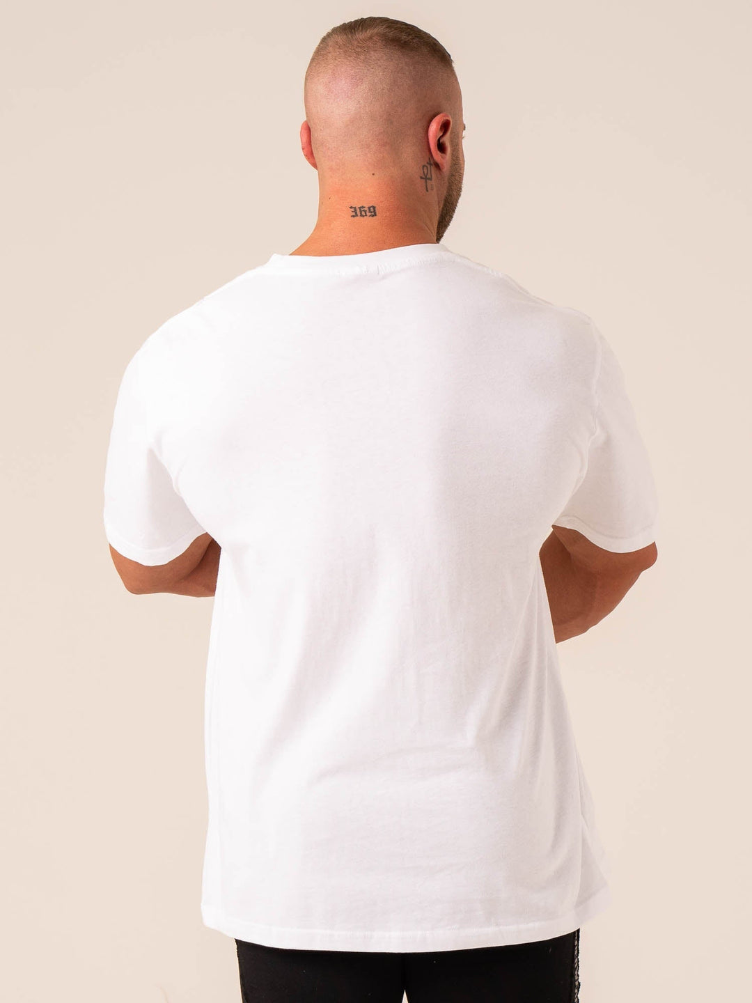 Varsity Oversized T-Shirt - White Clothing Ryderwear 