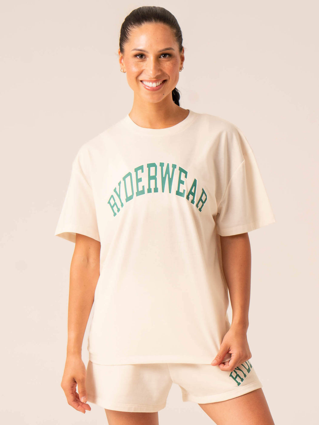 Women's Collegiate T-Shirt - Chalk Clothing Ryderwear 