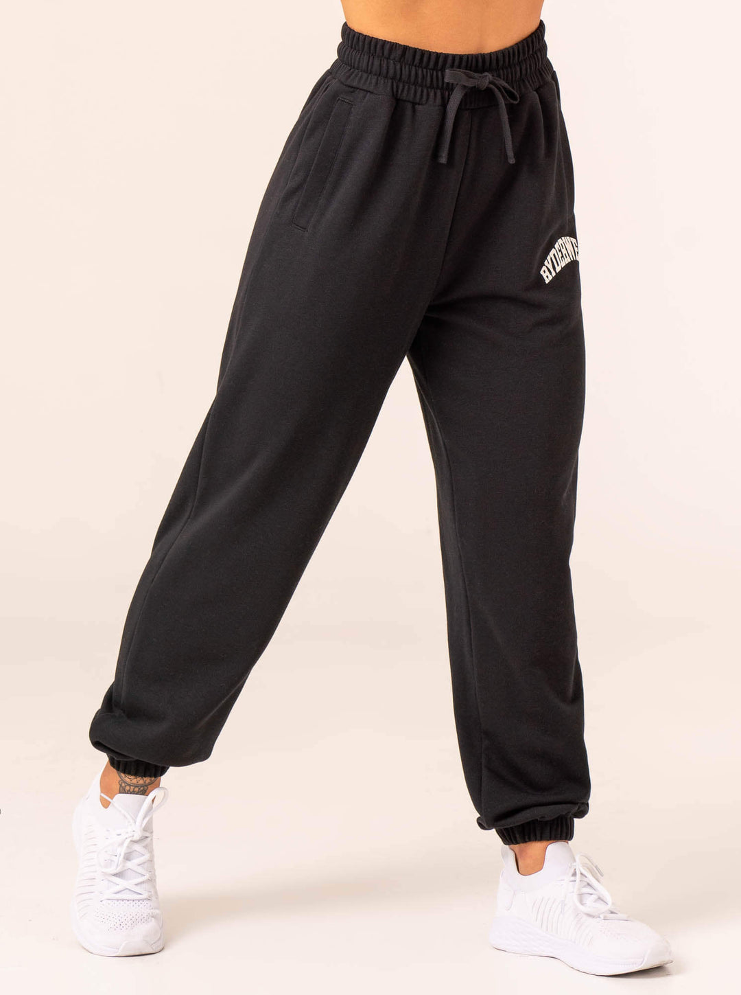 Women's Collegiate Track Pant - Black Clothing Ryderwear 